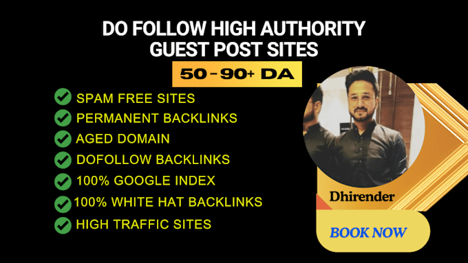 Bestseller - provide you high da dofollow guest post website of all niche start from 5 dollar