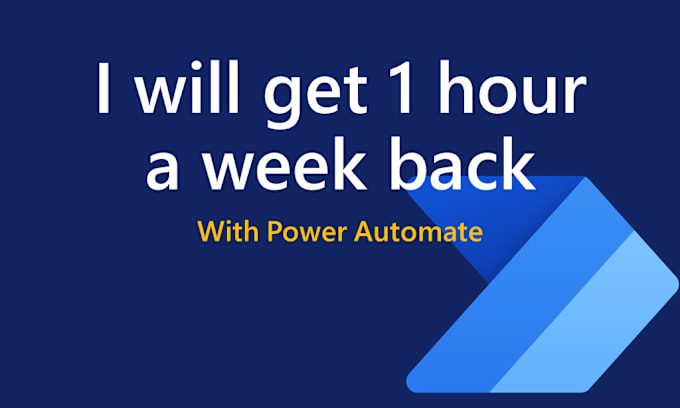 Gig Preview - Get you 1 hour a week back with power automate