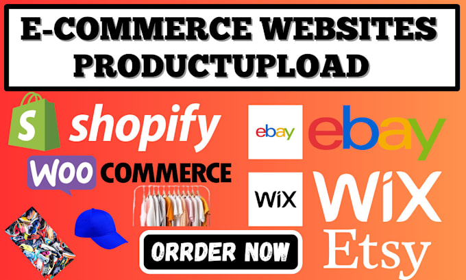 Gig Preview - Upload add product listing in ebay etsy wix woocommerce shopify amazon store