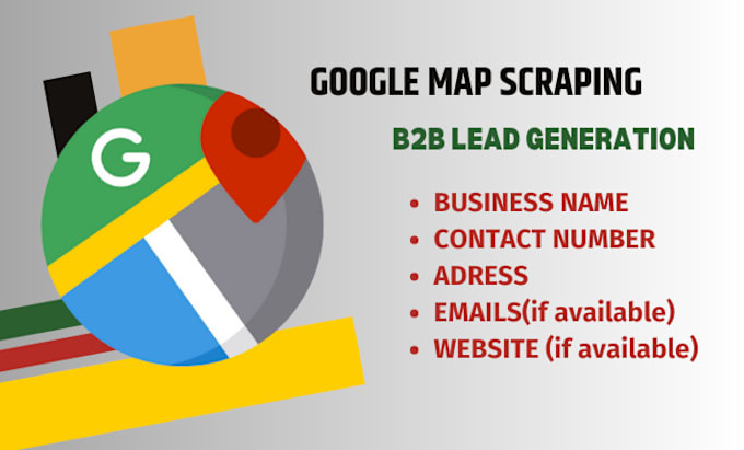 Gig Preview - Do data scraper, google map scraping with email, b2b lead generation