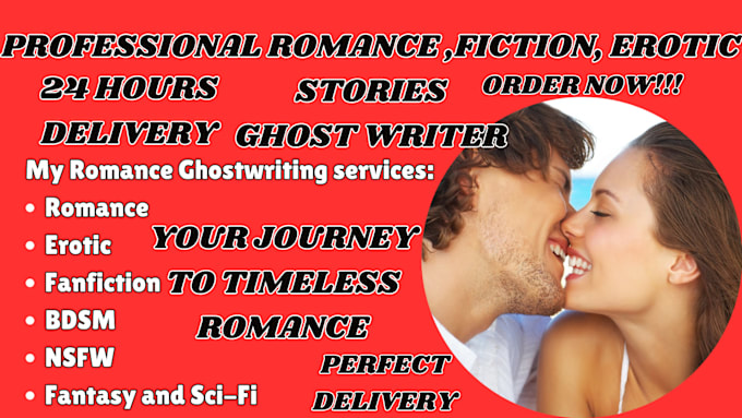 Gig Preview - Write customized romance story, erotic content for you