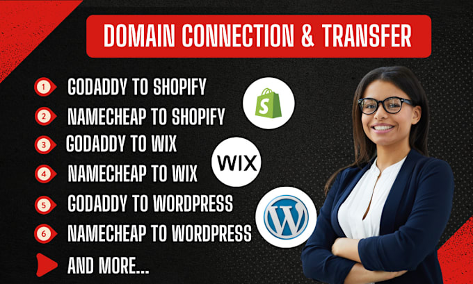 Gig Preview - Connect or transfer or migrate domain to shopify wix wordpress squarespace