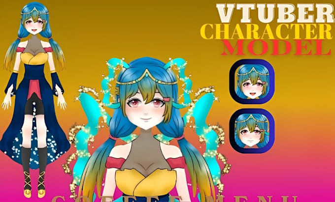 Gig Preview - Design live2d vtuber model anime character for streaming vtube studio prprlive