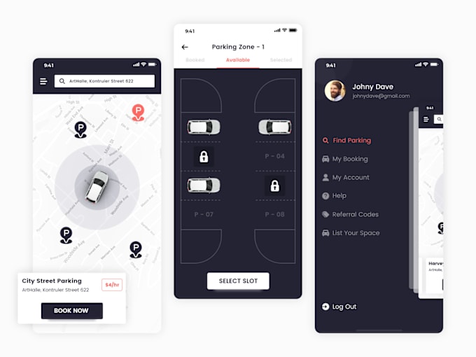 Gig Preview - Develop parking space finder app, lifestyle app, car parking finder app