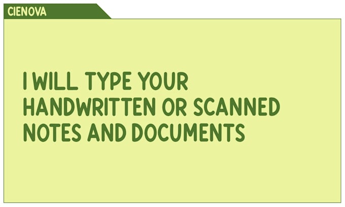 Bestseller - type your handwritten or scanned notes and documents