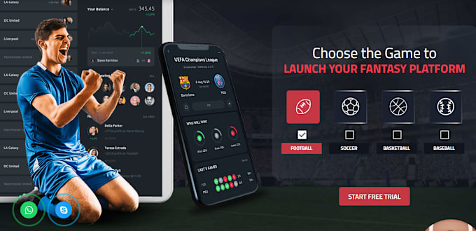 Gig Preview - Fantasy sport app, cricket app, tournament app, sport app