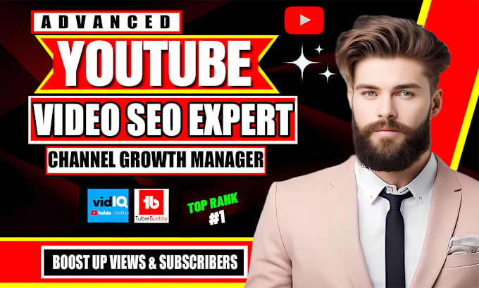 Gig Preview - Do best youtube video SEO expert optimization and channel growth manager