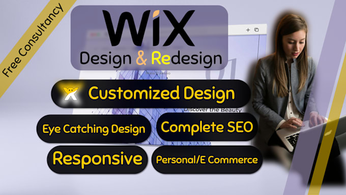 Bestseller - design redesign your custom wix website and optimize your website