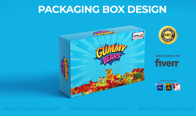 Gig Preview - Design product packaging design box design mailer box design