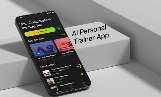 Gig Preview - Create an ai personal trainer fitness app, workout app like freeletics, bodbot