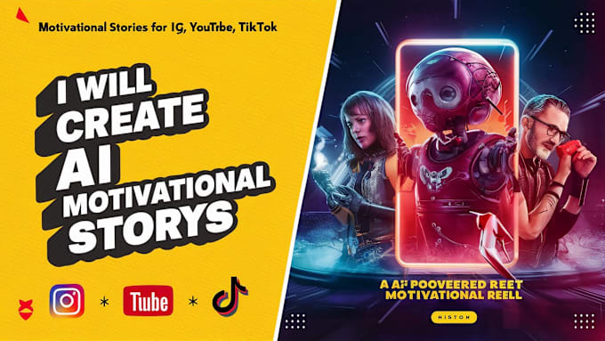 Gig Preview - Create 100 ai motivational instagram reels, youtube shorts, tiktok