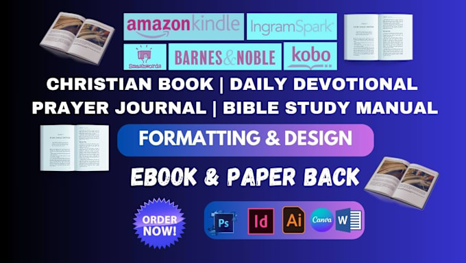 Gig Preview - Format, design daily devotional, prayer journal, christian ebook, christian book