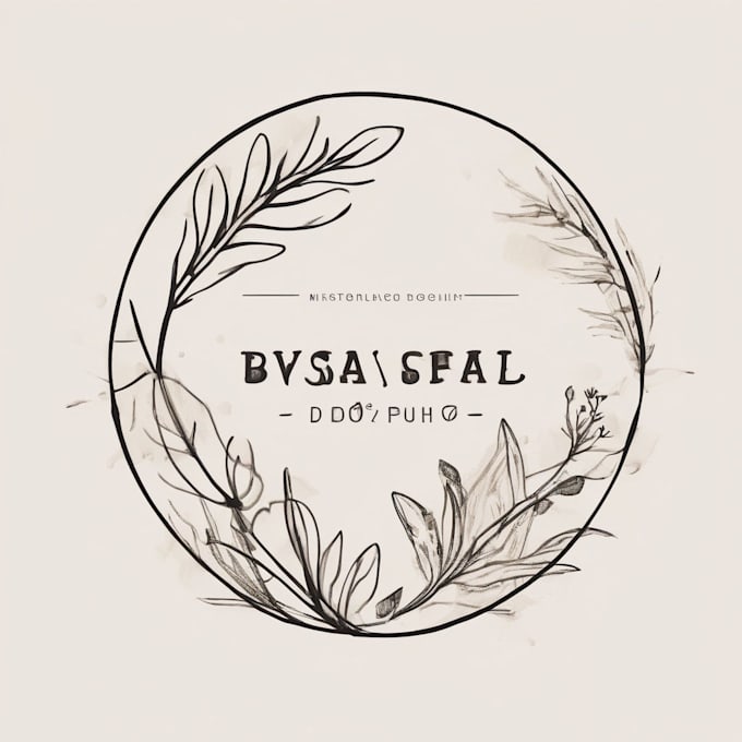 Gig Preview - Do boho hand drawn botanical minimalist logo design