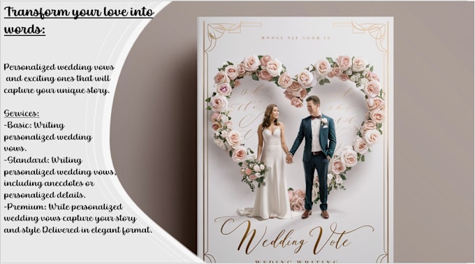 Bestseller - ill write your personalized wedding vows for your special day