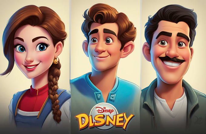 Gig Preview - Draw your cartoon character portrait in disney cartoon style