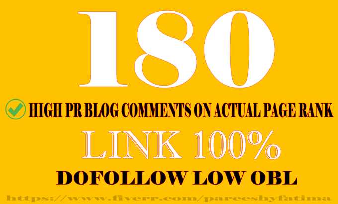 Gig Preview - Do manually 180 blog comments with dofollow high da links