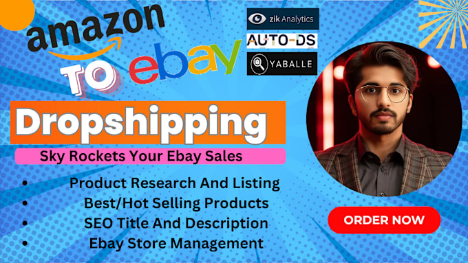 Gig Preview - Do amazon to ebay dropshipping service ebay dropping