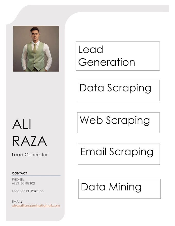 Gig Preview - Do b2b lead generation and data scraping for any country