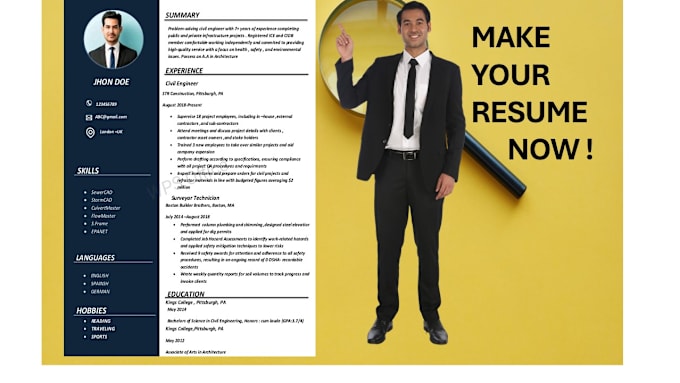 Gig Preview - Design a professional resume,CV and cover letter