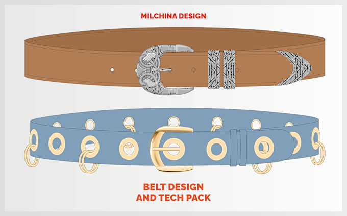 Gig Preview - Design fashion belts and buckles with tech pack