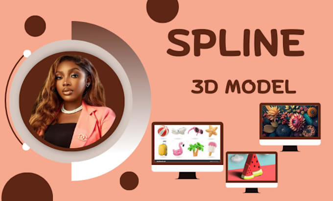 Gig Preview - Do 3d moodel animation website spline webflow landingpage dora website