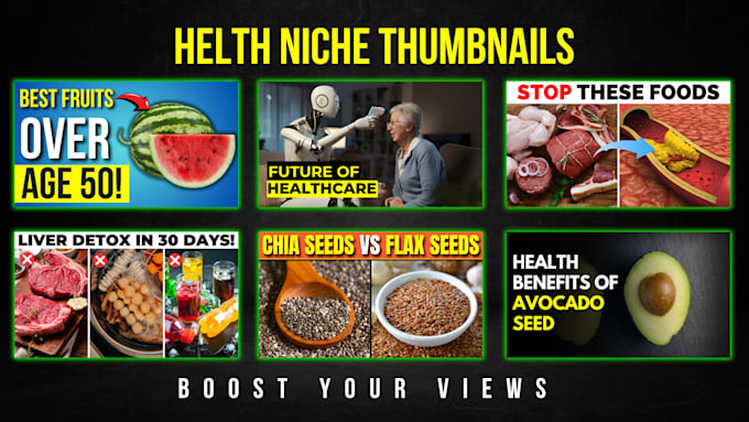 Bestseller - design a thumbnail on health niche for youtube