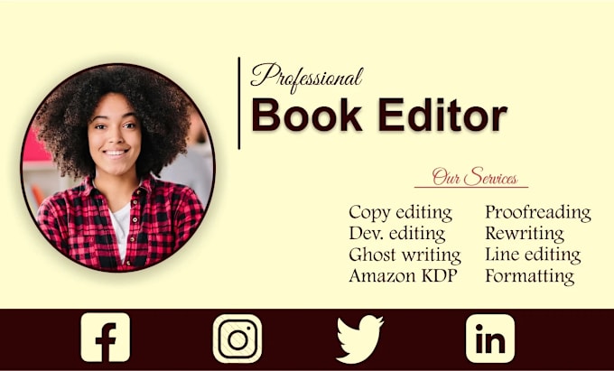 Gig Preview - Be your book editor and proofreader