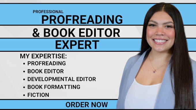 Gig Preview - Do book proofread, book editing, bookformatting, as developmental edictor expert