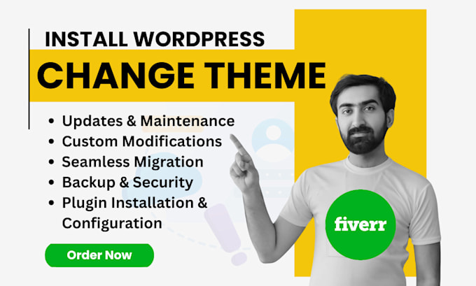 Gig Preview - Install, update, migrate, and change theme wordpress website