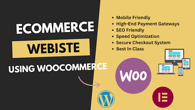 Gig Preview - Build woocommerce website for your ecommerce online store