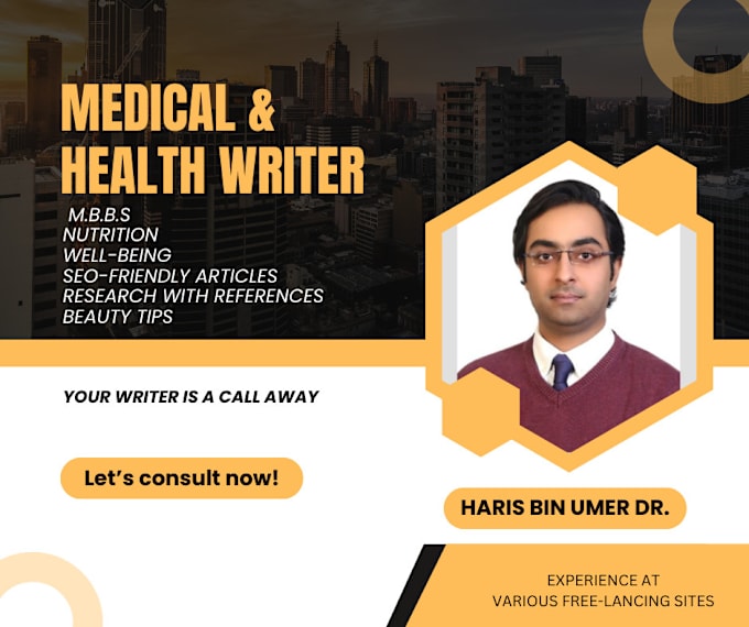 Gig Preview - Write health articles and medicine related content as a DR