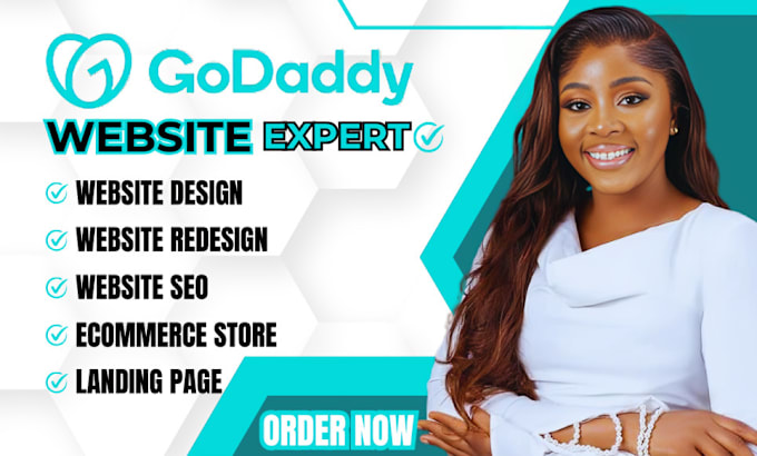 Gig Preview - Godaddy website redesign godaddy website design godaddy website