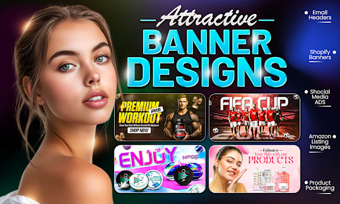 Gig Preview - Design professional wix banner website banner and shopify banner