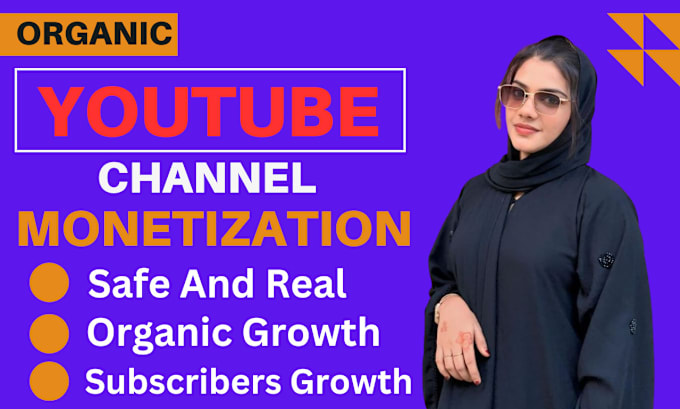 Gig Preview - Organic promotion for complete youtube channel monetization