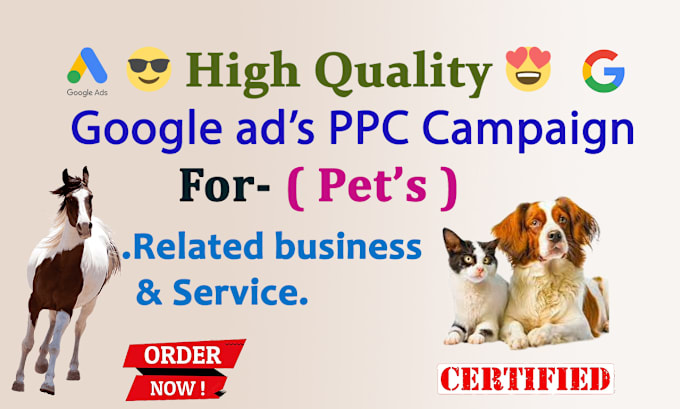 Gig Preview - Set up custom google ads for your pet industry success