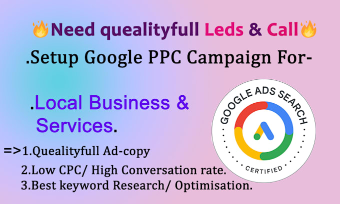 Gig Preview - Set up targeted google ads for your local business and service