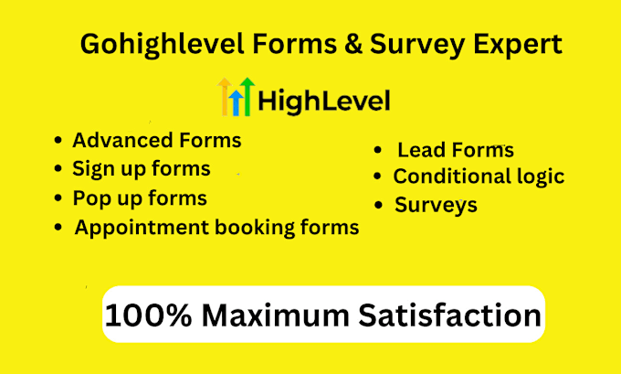 Gig Preview - Build you a responsive gohighlevel form and survey