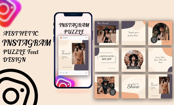 Gig Preview - Be your instagram content creator instagram puzzle feed post canva post design