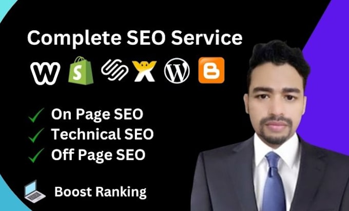 Gig Preview - Do complete SEO service for shopify, wordpress, squarespace, wix, weebly