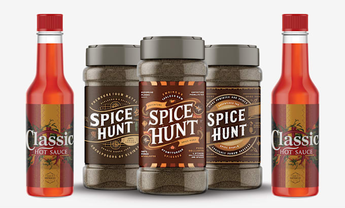 Gig Preview - Design sauce, seasoning, spice, honey, coffee, salsa, food labels