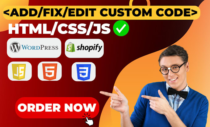 Gig Preview - Fix HTML, CSS, and js code of your wordpress and shopify websites