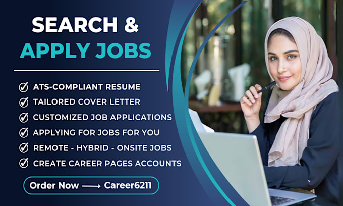 Gig Preview - Search and apply for jobs with tailored resume and cover letter for each job