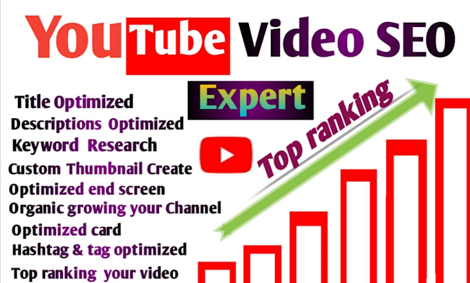 Gig Preview - Do youtube video SEO expart and optimize channel