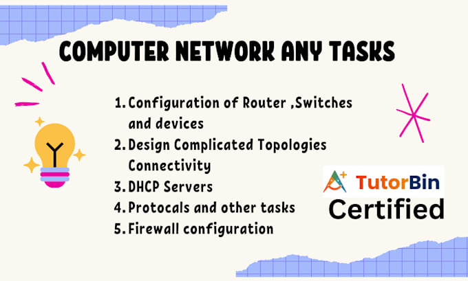 Gig Preview - Do computer network tasks on cisco packet tracer