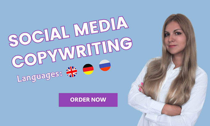 Gig Preview - Write social media copies in english, german and russian