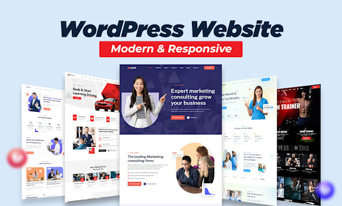 Gig Preview - Design modern and responsive wordpress website for business