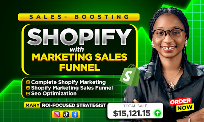 Gig Preview - Boost shopify sales with facebook ads marketing, shopify promotion, sales funnel