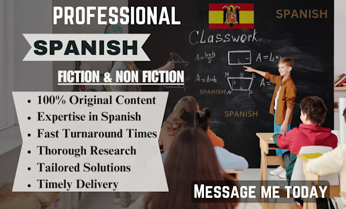 Gig Preview - Be your spanish ebook writer, amazon kdp book, spanish writing, fiction, novels