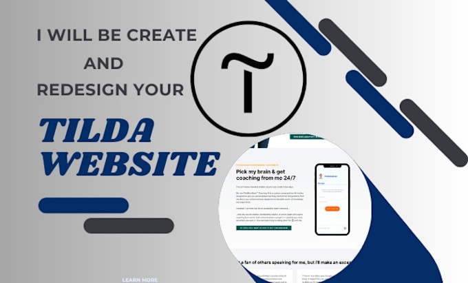 Gig Preview - Design tilda website design landing page on squarespace showit wix