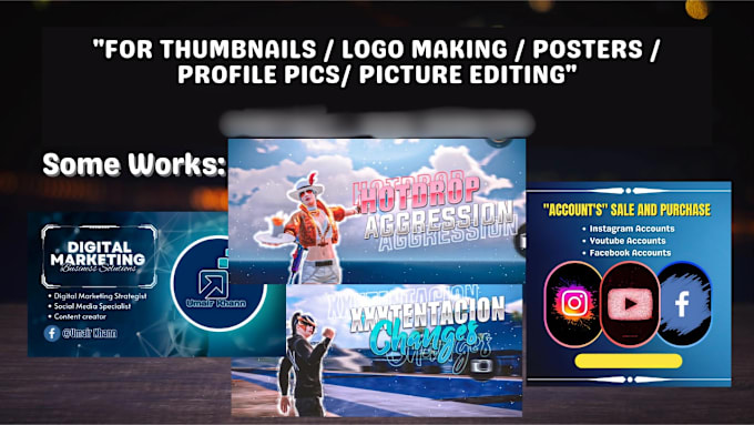 Gig Preview - Create eye catching thumbnails to boost click through rates